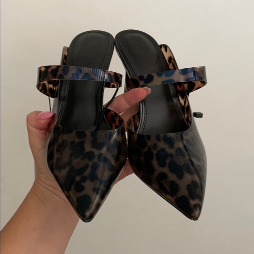 Zara leopard heels